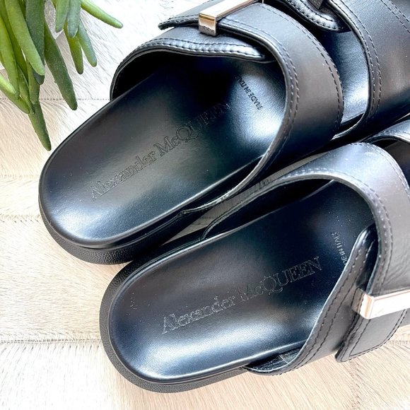 Alexander McQueen Black Leather Hybrid Sandals - Picture 11 of 16